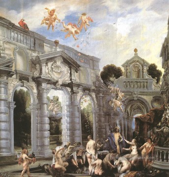  baroque - Nymphes à la fontaine de l’amour baroque flamand Jacob Jordaens